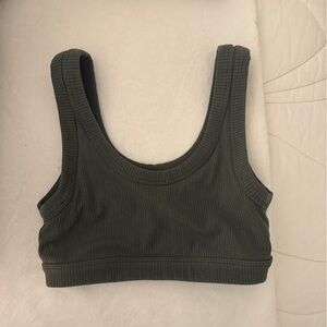 ALO Yoga Dark Green Wellness Bra